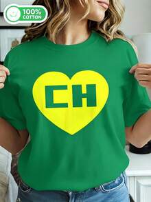 El Chapulin Colorado T-Shirt, 180g, Women's 100% Cotton Printed Short-Sleeved T-Shirt - 綠色 - 查看 10