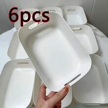6/5/3/1pc Multi-Functional Storage Box With Handle, Multi-Purpose Desktop Organizer, Cosmetic Storage Box, Suitable For Kitchen, Bedroom Vanity Storage, Room Decor, Bathroom Decor, Home Decor, Back To School Supplies, Miscellaneous Storage, Graduation Season - White - View 16