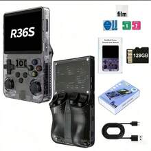 R36S Retro Handheld Game Console - 128GB Portable Gaming Device with a 3.5-inch HD Screen. This convenient, "pick up and play" gadget is easy to carry and available in three colors, making it the perfect Christmas gift for gaming enthusiasts - Übersicht 2
