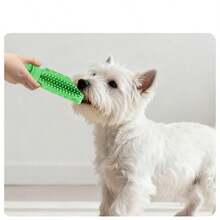 1pc Dog Teething Silicone Toy, Pet Supplies For Small And Medium Dogs, Suction Cup Style Tooth Cleaning And Teething - Multicolor - View 4