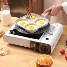 4-Piece Non-Stick Egg Pan And Granite Egg Pan Set, Multi-Functional Breakfast Pan, Suitable For Frying Eggs, Pancakes, Plett, Crepes, Compatible With Gas And Induction Stoves - View 9