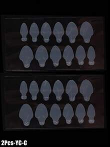 Dual Nail Forms False Tips For Gel Extension Quick Building French Nails Mold Soft Silicone Pads Manicure Tools - Clear - View 19