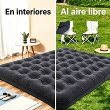 Luxury Double Air Mattress With Built-In Pump, Thick PVC Camping Mat. Includes Two Inflatable Pillows For Extra Comfort. - A - View 8