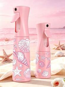 Shell Pattern Transparent PET Refillable Travel Spray Bottle - Multi-Functional Fine Mist Spray Bottle For Travel, Can Be Used As Makeup Remover Dispenser, Reusable Hair Spray Bottle And Continuous Sprayer, Suitable For Hair Styling, Cleaning And Facial Moisturizing - Multicolor - View 1