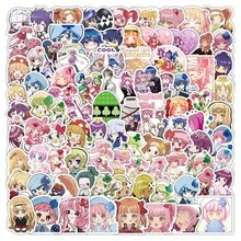 100pcs Sweetheart Guardian Cartoon Animation Doodle Stickers, Cute Creative Decorative Waterproof Stickers For Journaling - Multicolor - View 2