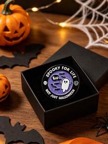 Halloween Badge, Ghost Theme Design. Suitable For Halloween Theme Party, Halloween Gift, Souvenir, Gift For Friends, Backpack Decoration And Holiday Accessories. - One Size Fits All - View 3