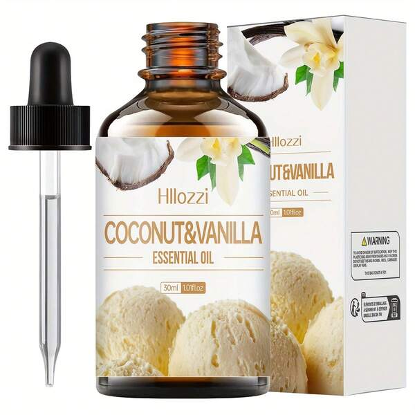 Coconut Vanilla Essential Oil 30ml, Moisturizing Massage Oil, Lightweight Nourishing Body Oil, Suitable For Body Care And Daily Use, Alcohol-Free Formula, Suitable For All Skin Types