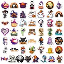 50pcs Halloween Pumpkin Ghost Mummy Waterproof Stickers For Water Bottle, Luggage, Phone Case Decoration - 50 Halloween Stickers - View 6