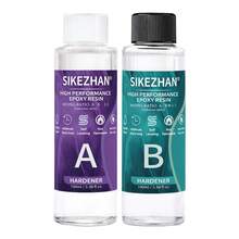 Resina Epoxi Transparente AB, Pegamento Sin Burbujas, Relleno de Metal, Juego de Herramientas para Fabricación de Moldes, 6 Colores, Polvo de Mica, Materiales para Joyería, Arte de Uñas,ón Artesanal, - pegamento AB 200 ml - Ver 1