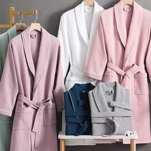 Haus Hana Jubah Mandi Waffle, Menyerap Keringat, Cepat Kering, Unisex, Cocok untuk Musim Semi/Panas, Homestay, Hotel, SPA, Potongan Longgar, Berbagai Warna, Desain Minimalis, Perlengkapan Kamar Mandi & Rumah, Kembali ke Sekolah - MultiWarna - View 2