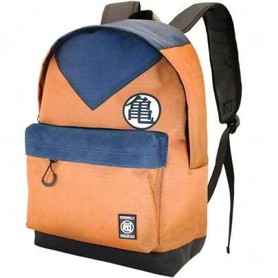 Shueisha Dragon Ball Suit School Backpack, 23x44x17 Cm, Durable RPET, Liquid Repellent, Padded Laptop Pocket, Back Trolley Strap