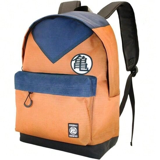 Shueisha Dragon Ball Suit School Backpack, 23x44x17 Cm, Durable RPET, Liquid Repellent, Padded Laptop Pocket, Back Trolley Strap