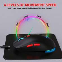 HXSJ T20 Wireless 2.4G Mouse With Built-In Rechargeable Battery For Computer Gaming - View 5