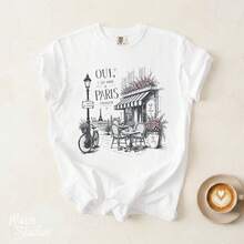 glietta "Paris Problem", T-shirt "Paris Lover", Maglietta con Grafica Caffè Francese, T-shirt  Paris, Maglietta Estiva Europea, Regalo per Amanti dei Viaggi, Y2k WN8U - Bianco - Visualizzare 1