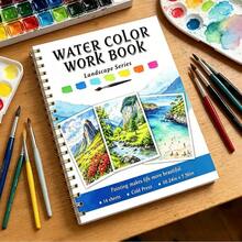 Spiral Bound Watercolor Floral Practice Book, Thick Paper, Beginner-Friendly Guide, Daily Art Practice,Enhancing Creativity, Beautifully Designed - Single Piece - View 2