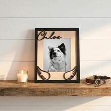 Custom Willow Pet Photo Frame | Wooden Laser Cut Decoration | Dual-Color Dog Bone And Name Photo Frame | Personalized Home Decor, Suitable For Living Room And Desktop | Holiday Decoration | Warm Customized Artwork For Pet Lovers - Multicolor - View 10