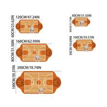 1pc Basketball Court Shaped Decorative Rug, Bedroom Decor, Floor Mat, Carpet, Home Decor, Living Room Rug, Small Living Room Rug, Bedroom Carpet, Living Room Home Decor, Outdoor Rug, Washable Carpet - Multicolor 2 - View 6