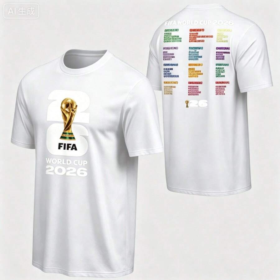 FIFA World Cup 2026 ™ World Cup Bracket Tee - Unisex - 白色 - 查看 1