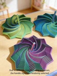 紓壓玩具/3D列印光學錯視折疊拼圖玩具/多邊形蘿蔔塔/紓壓螺旋立體設計堆疊玩具/六角形紓壓裝飾品，多色耐用塑料裝飾，多色星形指尖玩具 - 彩色 - 查看 10
