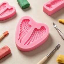 1pc Cartoon Minimalist Feather Wing Shaped Decorative Clay Silicone ...
