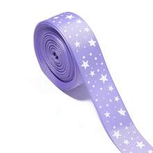 1 Roll 2.5cm Polyester Pentagram Ribbed Webbing, Handmade DIY Hair Accessories Gift Packaging, Star Print Ribbon, Clothing Accessories Decoration, Home Christmas, Halloween, Wedding, Birthday Party Decor - Five-pointed Star Ribbon - View 10