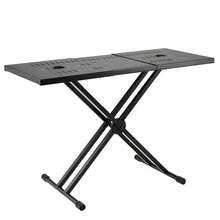 DJ Desk 32"-43" X 18" For Music Studio Club Performance Events, Height Adjustable Foldable Double-X Design Metal Tabletop Audio Mixer Controller Platform-XY87960 - Multicolor - View 7