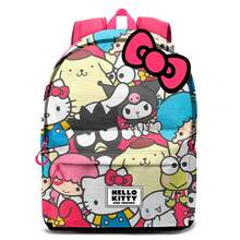 Hello Kitty Safta 和朋友們書包，尺寸 31x18x44 厘米，主隔層帶拉鍊，頂部提手和加厚肩帶，兒童返校必備 - 選項 21 - 查看 2