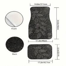 4pcs/2pcs Black Leopard Print Car Floor Mats, Made Of Non-Slip Polyester Fiber, Suitable For The Interiors Of Sedans, SUVs, Trucks And Other Vehicles, Car Accessories. - Floor Mats - View 12