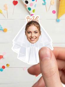 UNICCUT 24/48入客製化新娘肖像臉部輪廓貼紙標籤 個性化新娘婚前派對伴手禮 achelorette party 裝飾 自黏貼紙 - 彩色 - 查看 7