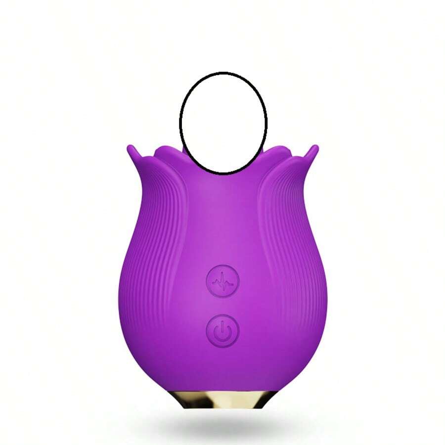Vibrador Floral con Lengua Realista y 10 Modos de Vibración - Púrpura - Ver 1