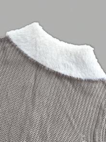 Sweater Wanita Kasual Sehari-hari, Esensial untuk Perjalanan Harian, Minimalis, Kombinasi Warna, Leher V, Lengan Panjang, Resleting Ganda, Potongan Ramping, Serbaguna, Musim Gugur/Dingin - MultiWarna - View 6