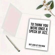 1pc Humorous Rude Birthday Greeting Card For Adults, Funny Naughty Theme, Paper Card For Friends, Men, Women, Wife, Husband, Girlfriend, Boyfriend - Universal Offensive Banter Card For Birthday Wishes,Christmas - E - View 3