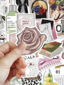 50pcs Exquisite Girl Stickers For Decorating Musical Instruments, Guitar, Water Cup, Mug, Skateboard, Laptop, Coffee Cup, Luggage, Diary, Scrapbook - Multicolor - View 5