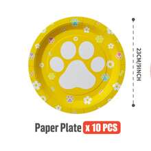 50/25/10pcs Pet Paw Print Disposable Paper Plates, Party Supplies, Suitable For 50 Guests, Disposable Paper Plates Party Tableware For Birthday, Wedding, Party, Family Picnic - View 16