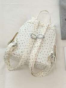 LECEY Mochilas de gran capacidad, mochila de lona con estilo - Blanco - Ver 6