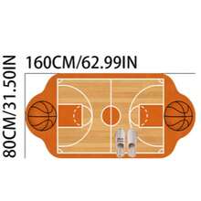 1pc Basketball Court Shaped Decorative Rug, Bedroom Decor, Floor Mat, Carpet, Home Decor, Living Room Rug, Small Living Room Rug, Bedroom Carpet, Living Room Home Decor, Outdoor Rug, Washable Carpet - Multicolor 2 - View 16