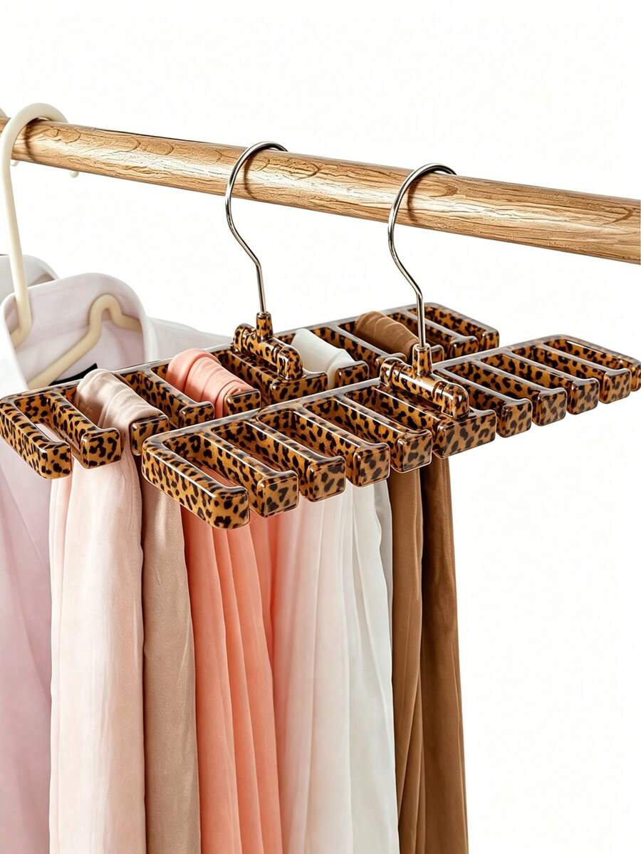Multifunctional Plastic Belt Hanger, Space-Saving Closet Organizer For Belts, Ties & Scarves, Sturdy Durable Plastic, Black & White Color Options, Modern Closet Storage Accessory - Multicolor - View 1