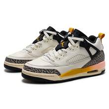 Nike JORDAN SPIZIKE LOW (GS) 籃球鞋 戶外運動訓練籃球鞋 日常舒適休閒運動鞋 FQ3950-107 - 帆白/油灰/科技紫/棉佈白/深硫黃 - 查看 7