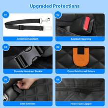 6pcs Pet Car Seat Support Boards, Dog Travel Anti-Dirt Car Back Seat Extension Mat - Black - View 6