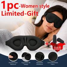 Unisex 3D Contoured Sleep Mask, Groove Molded Design Memory Foam Light Blocking Eyemask, Soft Comfortable For Travel Yoga Nap - Multicolor - View 12