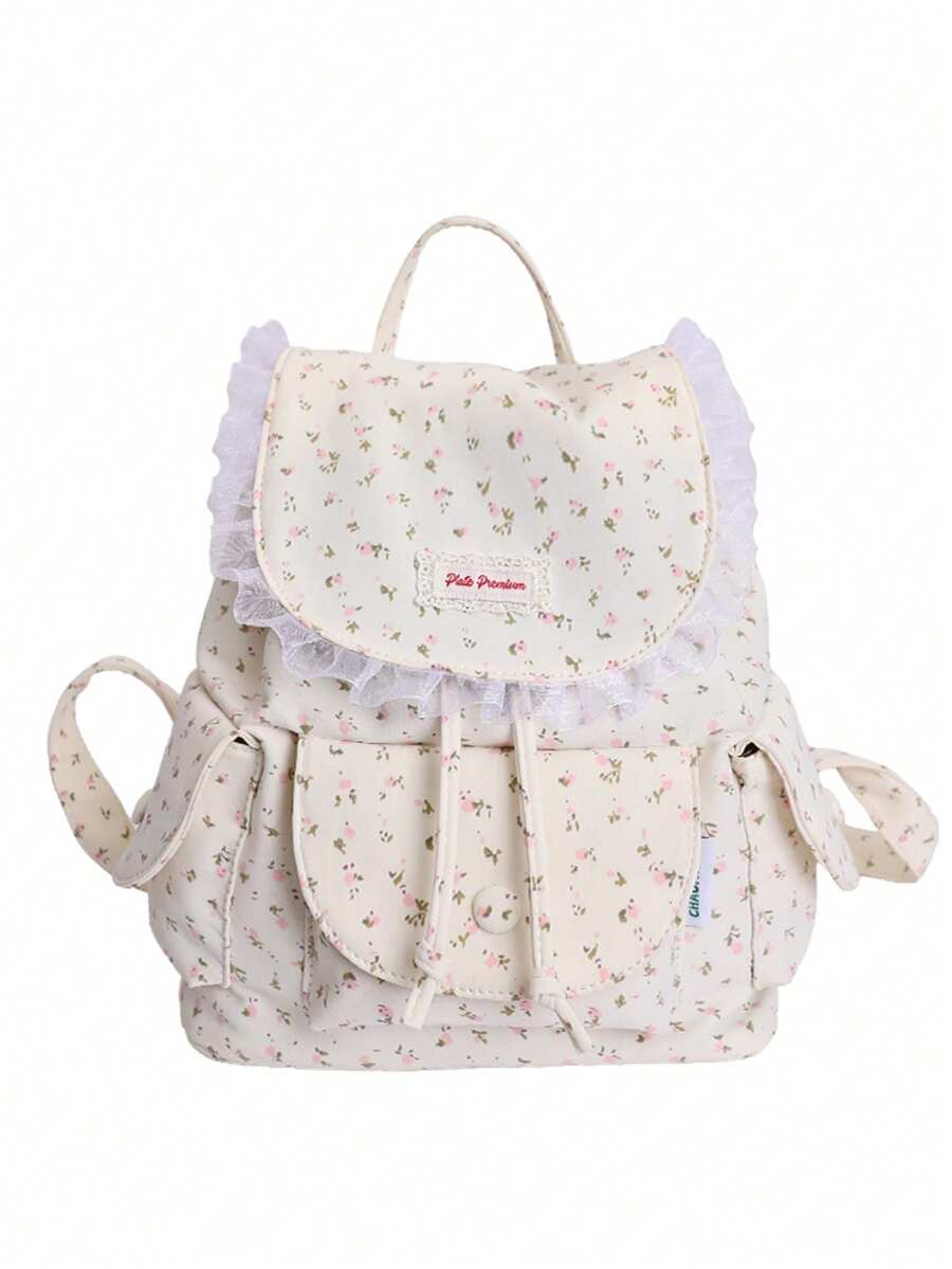 LECEY Mochilas de gran capacidad, mochila de lona con estilo - Blanco - Ver 1