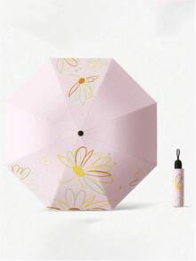 Fashionable Printed Element Sun Umbrella, Portable UV Protection, Unisex, Essential Travel Umbrella - Multicolor - View 14