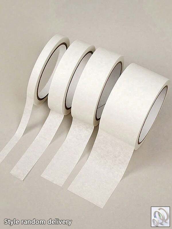 10mm/20mm/30mm/50mm Wide Masking Tape, Art Masking Tape, Painting Masking Tape, Wall Masking Tape, Decorative Masking Tape, White Medium-High Adhesion Masking Tape, Wholesale, Crepe Paper Masking Tape, Decorative Spray Paint Color Separation, Single-Sided