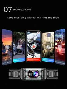 2026 New 4-Channel Dash Cam, Car DVR Black Box, Front/Rear/Left/Right Camera, Wide Angle, Adjustable Lens, Loop Recording, Night Vision, Motion Detection, 150mAh Battery - Dash Cam - View 5