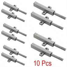 Push To Open Door Catch, Heavy Duty Push Open Door Latch, 40N Spring Release Touch Latch For Handleless Wardrobe Cabinet Cupboard Drawer Closets Magnetic Push To Open Door Damper(6/10 Pcs) - Gray - View 10