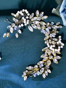 1pc Shiny Rhinestone Belt Fashion Crystal Beaded Bridal Waist Sash Wedding Dress Women Waist Accessory - Multicolor - View 11