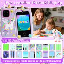 Multifunctional Touch Screen Children's Toy Phone, Dual Camera, Upgraded Rechargeable Play Phone, Creative Christmas Birthday Gift For Girls Aged 3-12 - Multicolor - View 7