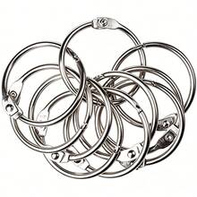 Silver Metal Loose-Leaf Rings, Replaceable Loose-Leaf Ring Accessories, Detachable And Openable Binding Rings, Suitable For Student Notebooks, Scrapbooks, Photo Albums, Index Cards, Office Document Organization And DIY Stationery,Card Holder - Silver - View 1