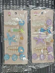 可愛美人魚尾髮夾 側瀏海髮夾 美人魚公主髮飾夾 - 彩色 - 查看 9