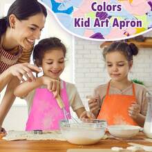1/6/12pcs Children's Waterproof Artist Aprons, Non-Woven Fabric Painting & Cooking Smocks, Stain-Resistant Reversible Bibs, Suitable For Classroom And Home Art Crafts Projects, Kitchen, Parties And Craft Activities, With Children's Handmade Style - Multicolor - View 9
